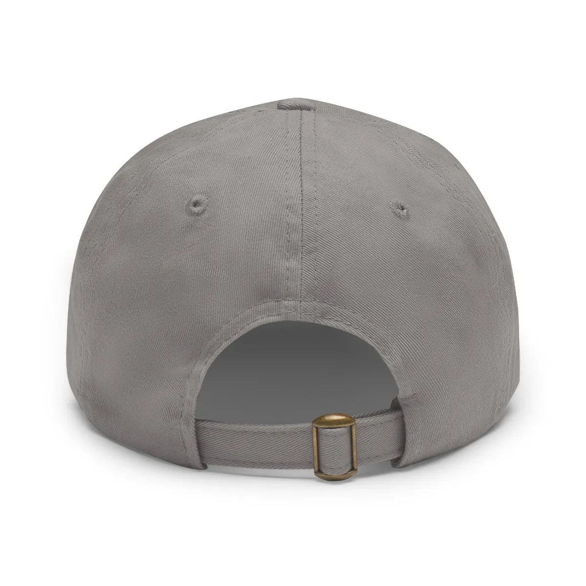 Dreamer. White Lettering. Dad Hat with Leather Patch