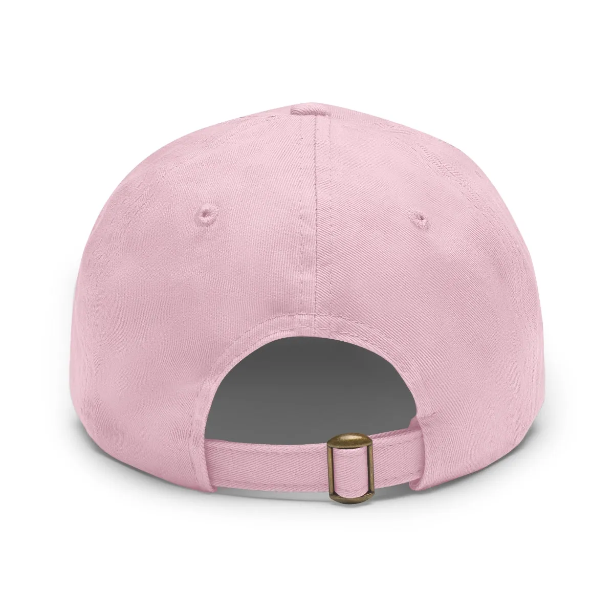 Dreamer. White Lettering. Dad Hat with Leather Patch