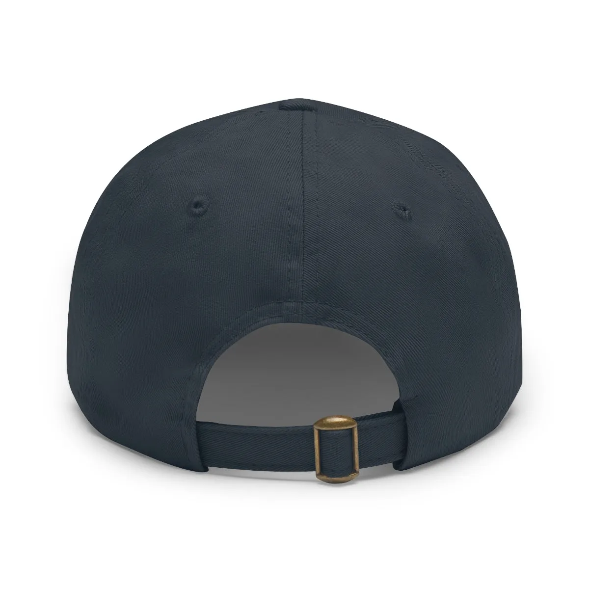 Dreamer. White Lettering. Dad Hat with Leather Patch