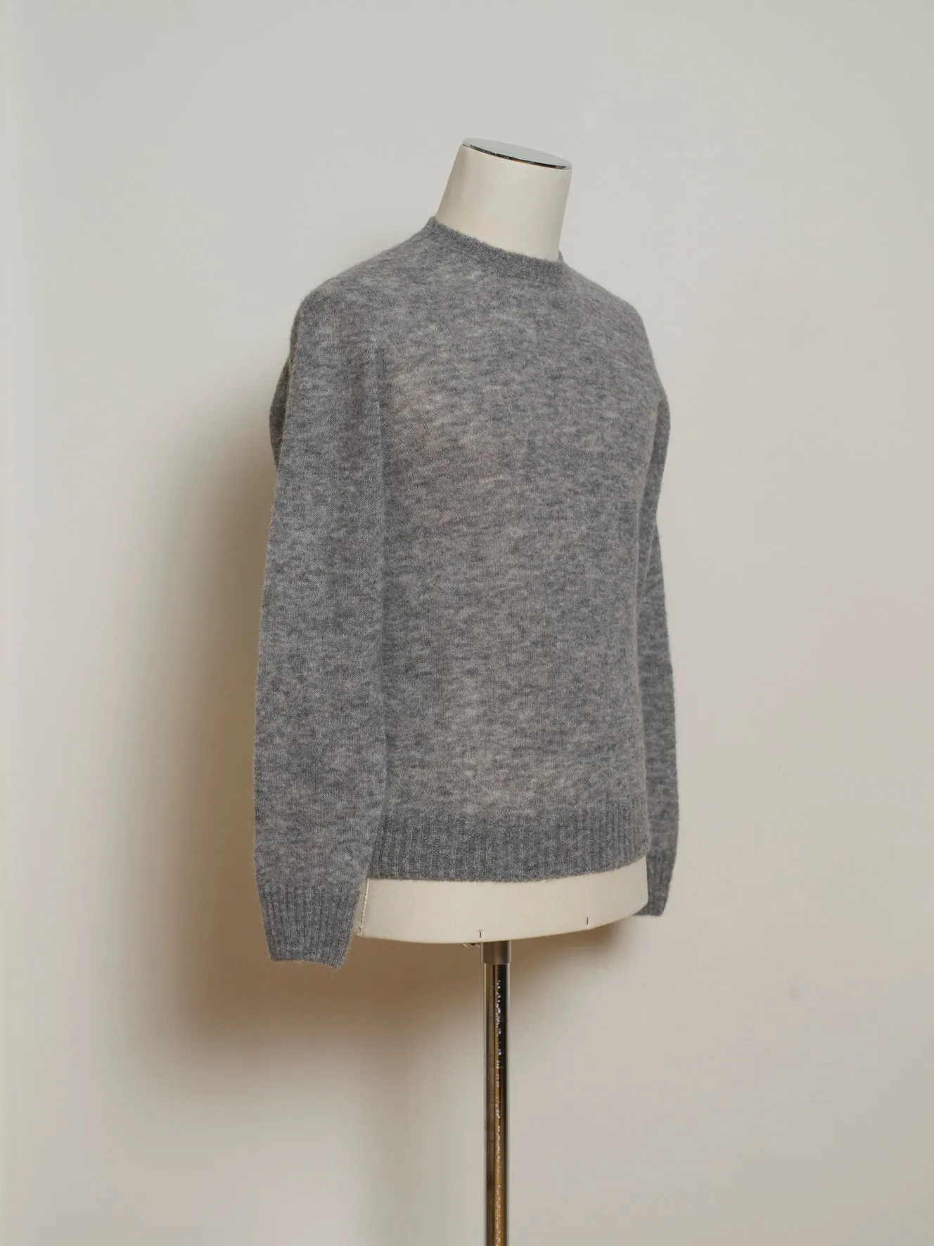 Drumohr Baby Alpaca Mix Crew Neck Knit  / Light Grey