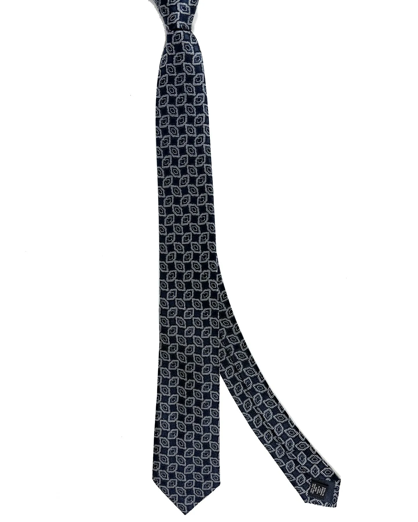 Ermenegildo Zegna Narrow Tie Dark Blue Gray SALE