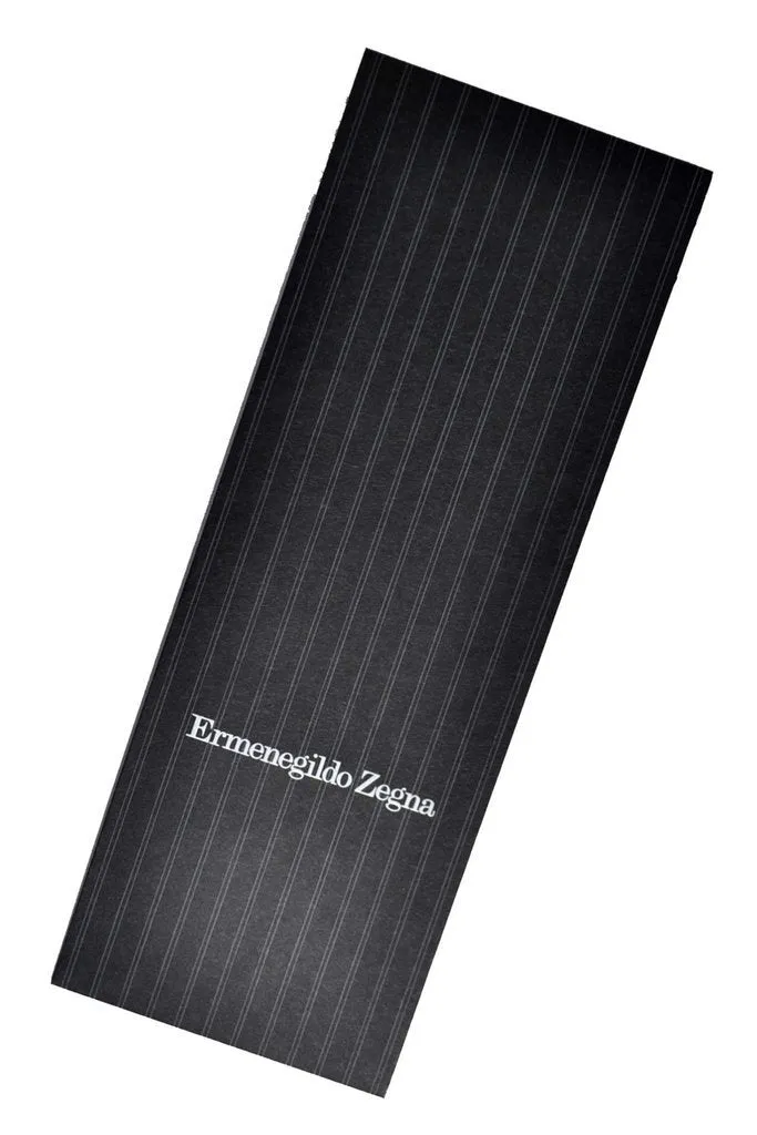 Ermenegildo Zegna Silk Tie Gray Silver Micro Pattern - Hand Made in Italy
