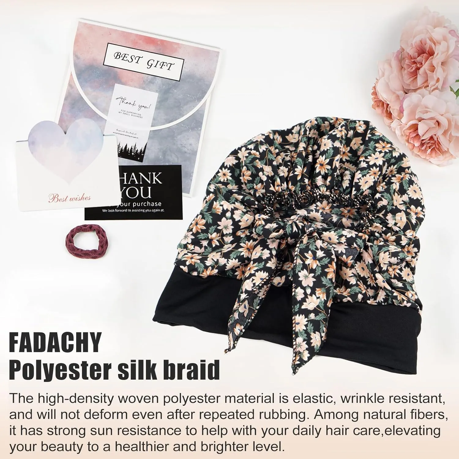 FADACHY Chemo Headwear for Women,Chemo Caps Lightweight for Summer with Head Scarf,Silky Soft Hair Turbans Fashion
