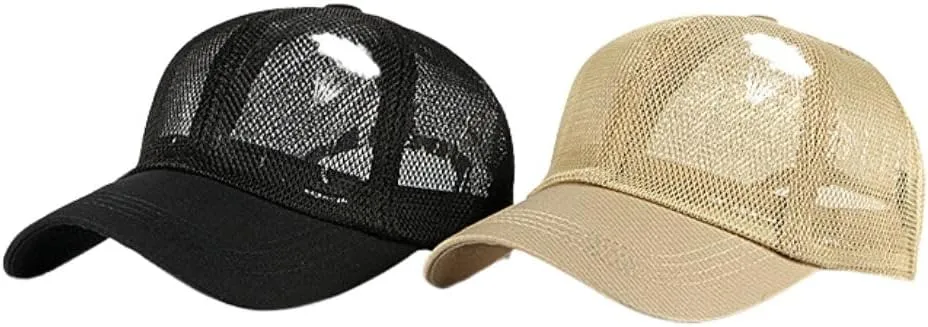 FASHIXD Mesh Baseball Cap for Men Women Summer Breathable Trucker Hats Adjustable Outdoor Sports Running Hats