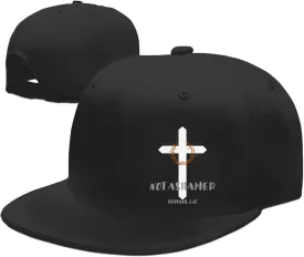 Flat Bill Hats for Men Snapback Hats Skull Skeleton Hat Flat Brim Fitted Hat Adjust Black Baseball Caps for Men