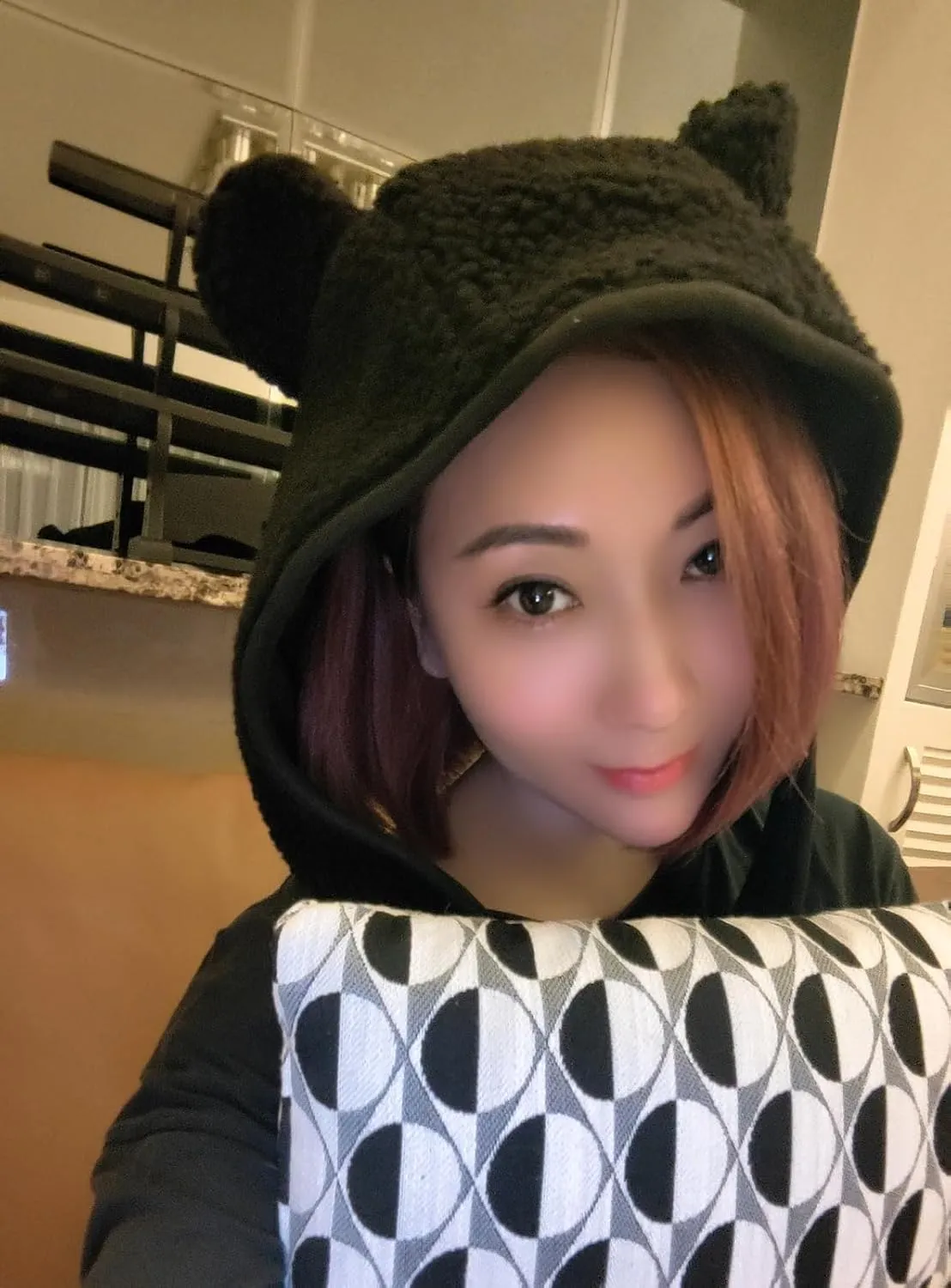 Fleece Beanie Hats for Women Men Bear Safety Hat Magnetic Buckle Ear Projection Cute Outdoor Winter Hat