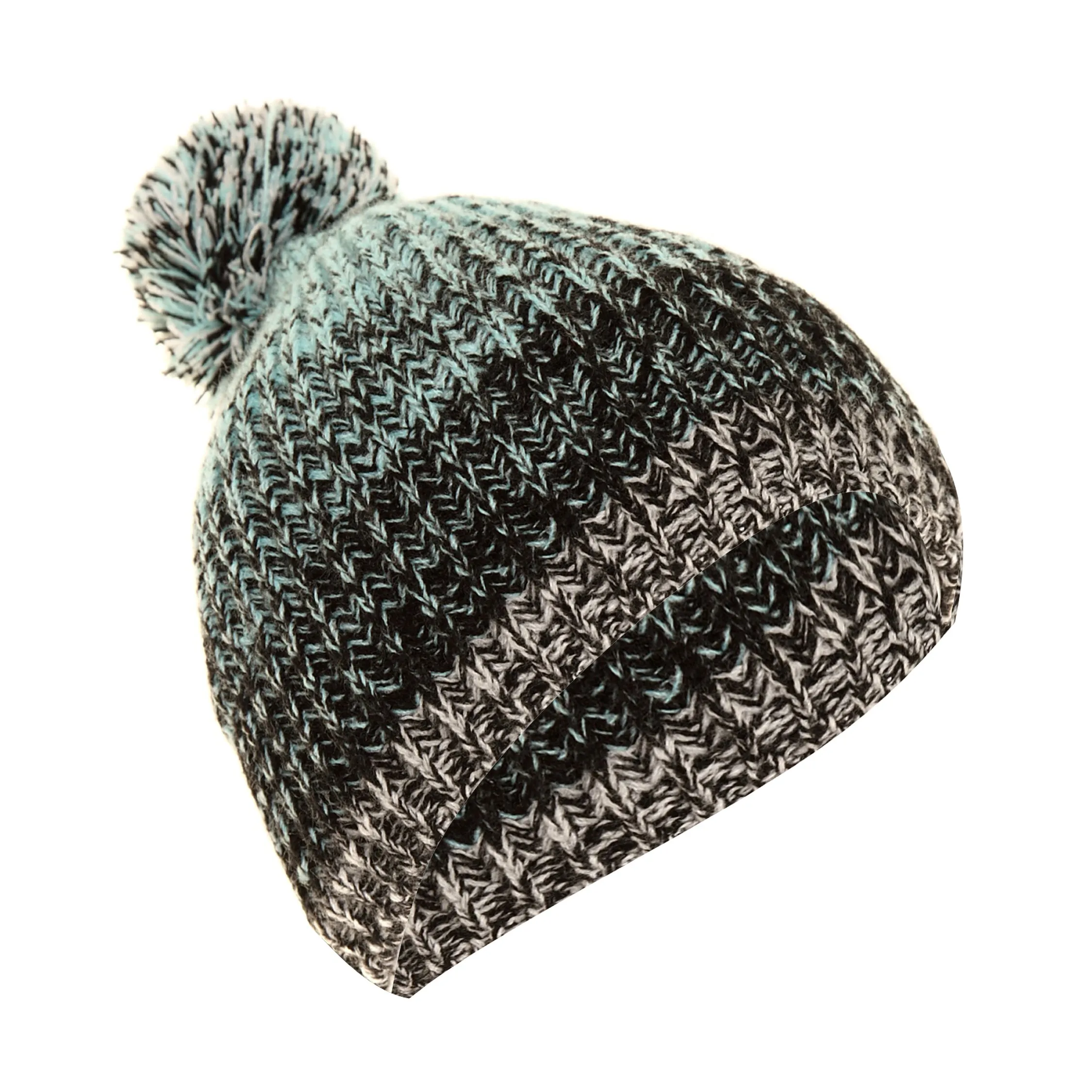 FLOSO Mens / Womens Unisex Two-Tone Winter Bobble Beanie Hat