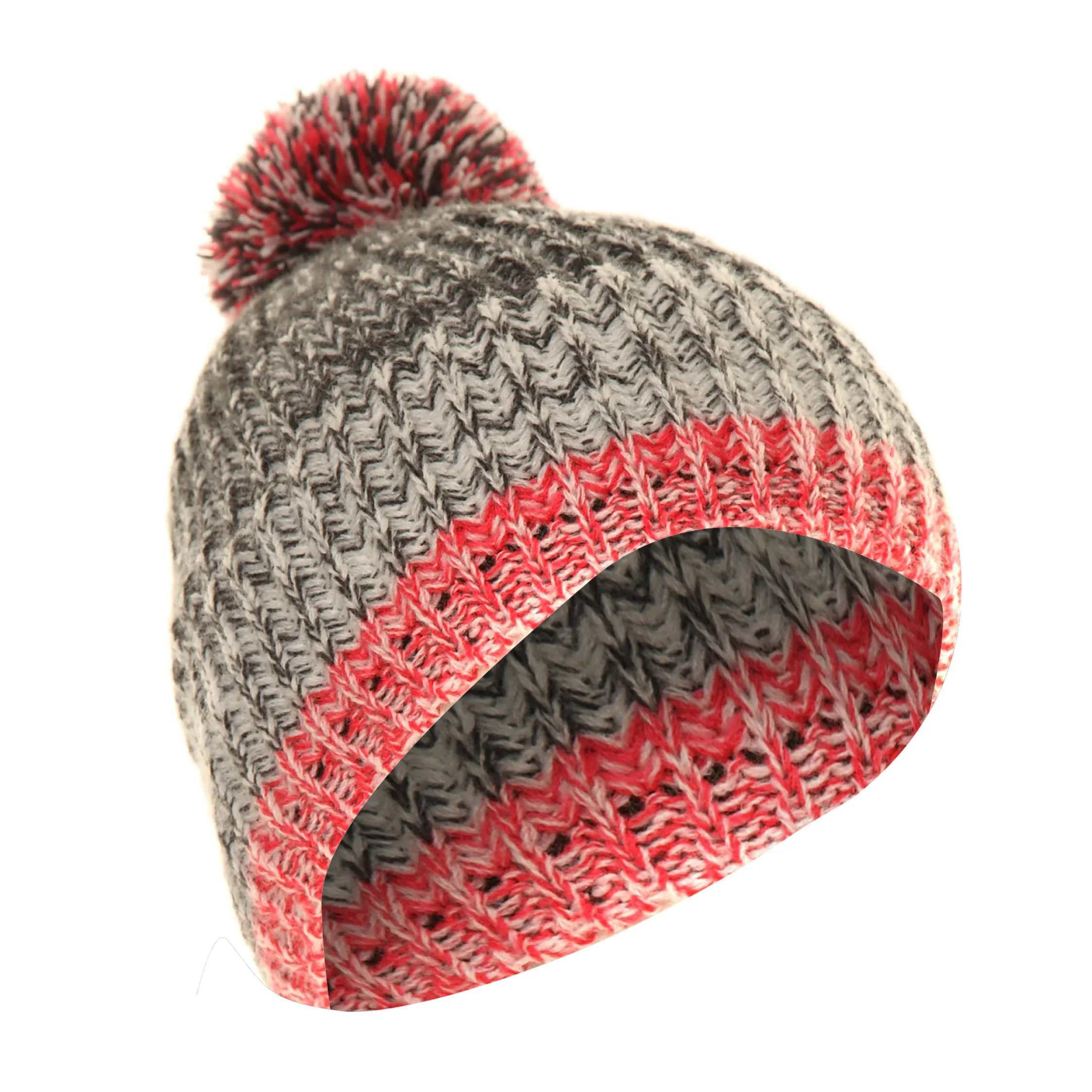 FLOSO Mens / Womens Unisex Two-Tone Winter Bobble Beanie Hat