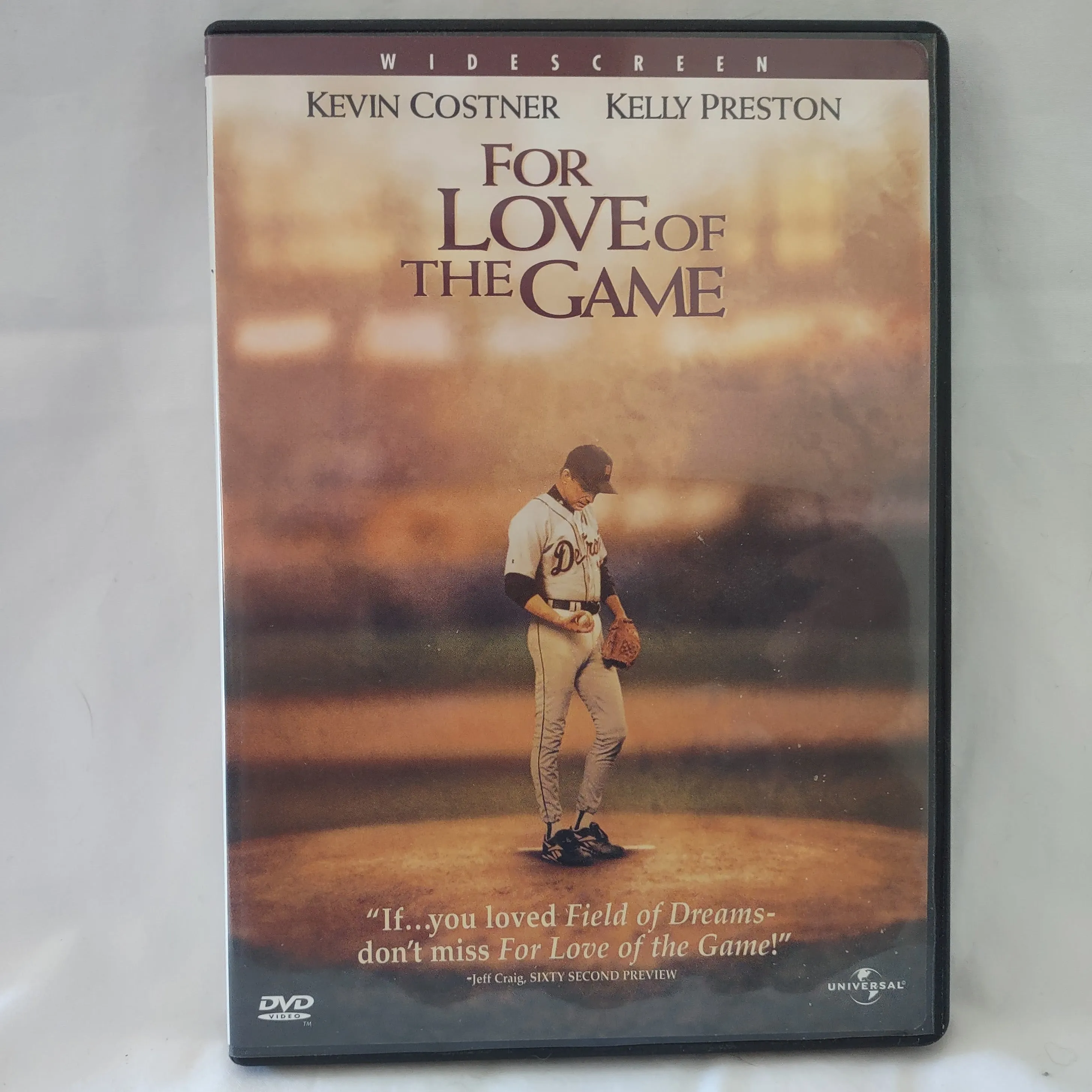 For Love of the Game DVD Kevin Costner, Kelly Preston