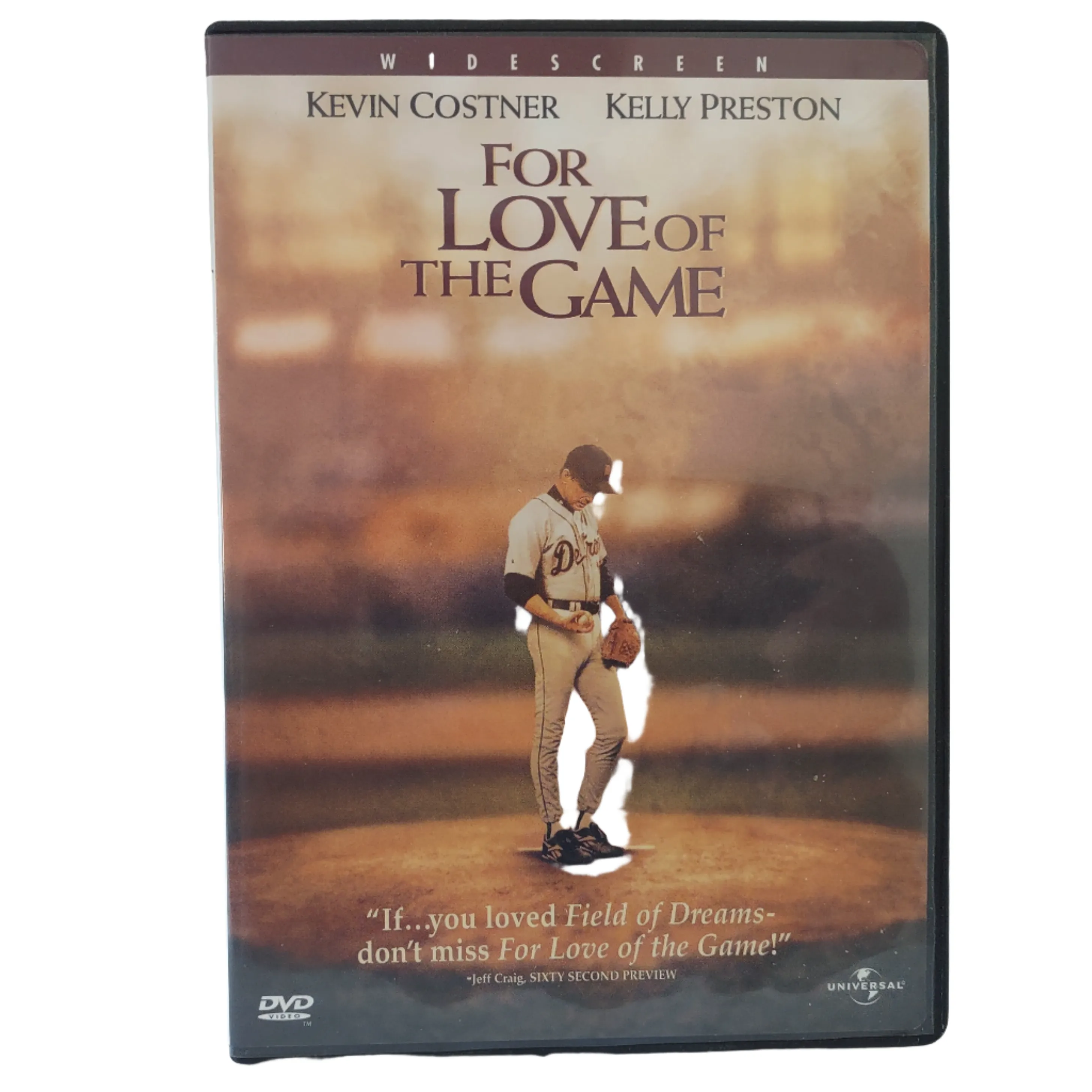 For Love of the Game DVD Kevin Costner, Kelly Preston