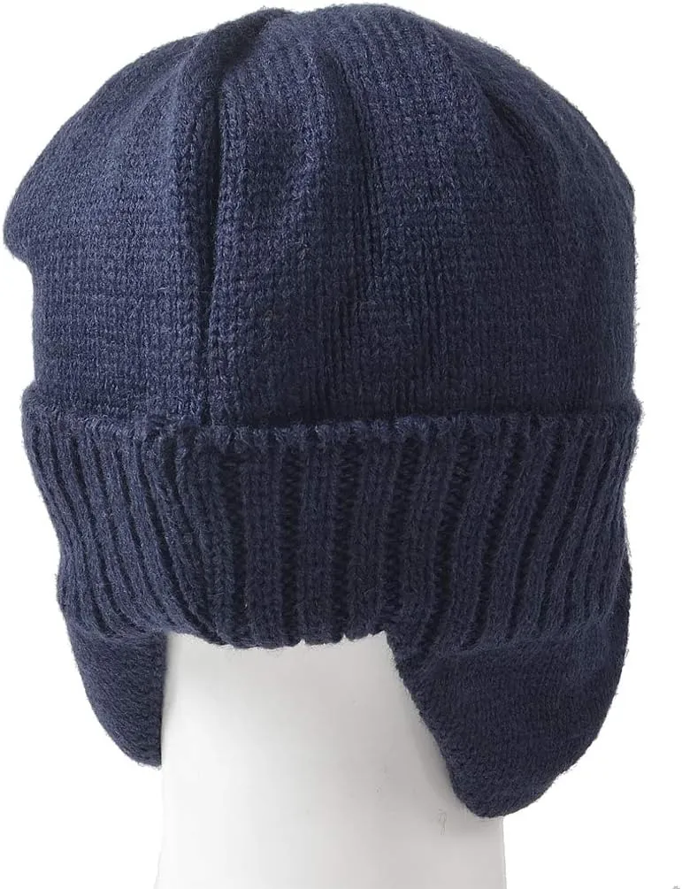 FORBUSITE Men Knit Beanie Visor Cap for Winter Women Thick Beanie with A Brim