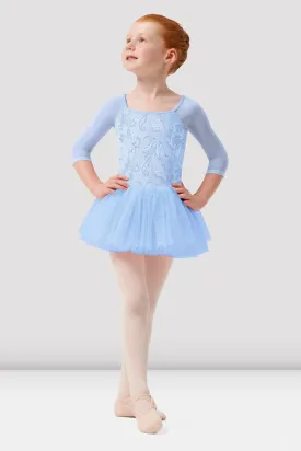 Girls Mirella Paisley 3/4 Sleeve Tutu Dress