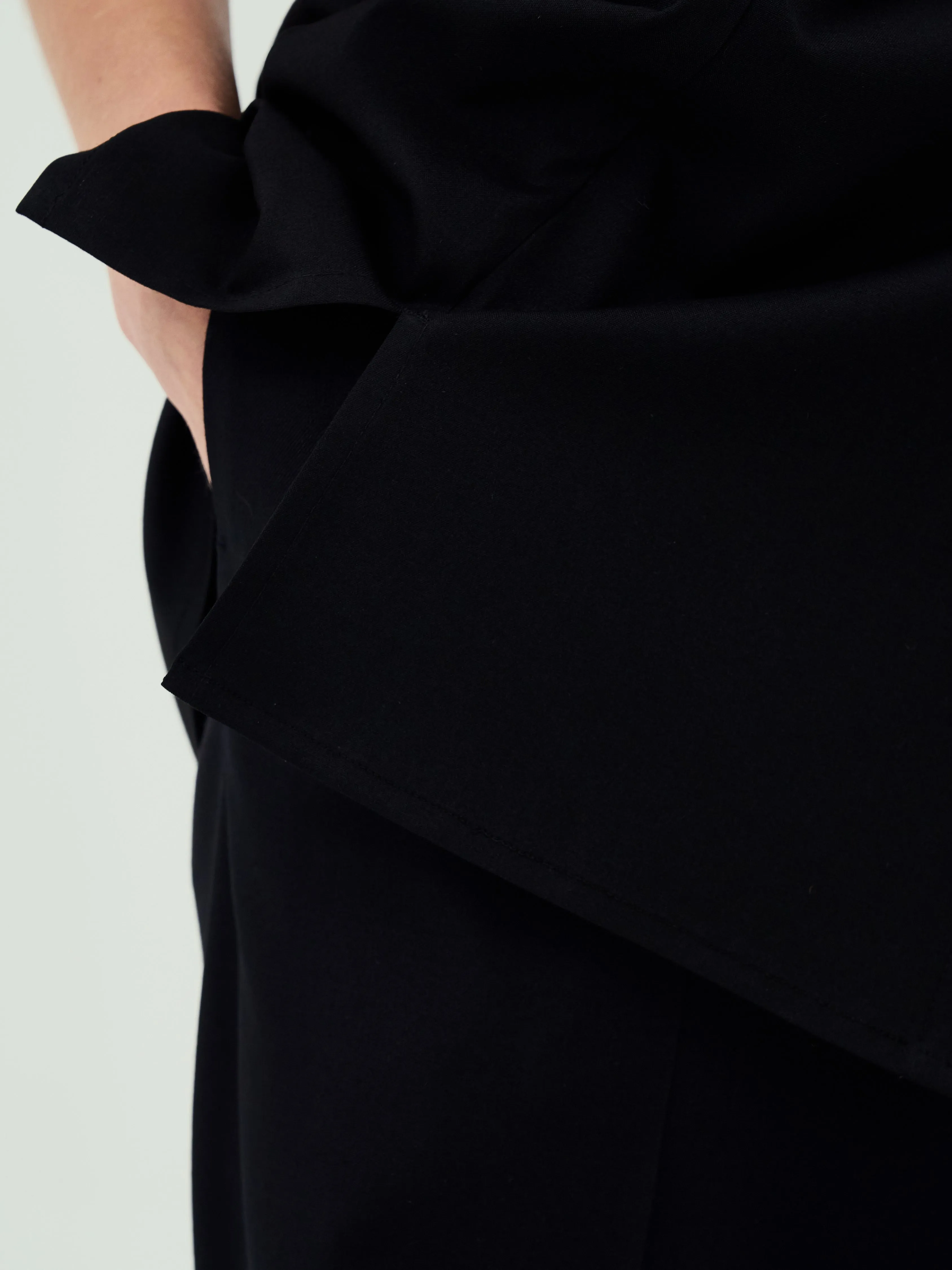 GOEN.J  Knotted detail stretch shirt dress - Black