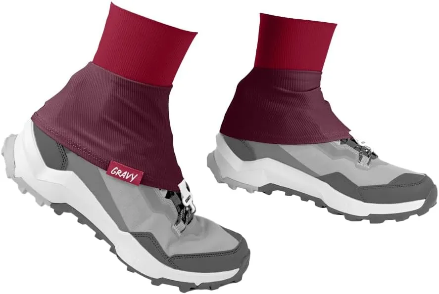 Gravy Style Trail Gaiters for Hiking, Trail Running, Backpacking, Prevent Debris in Shoes, Includes Fastener, Works with Compatible Shoes