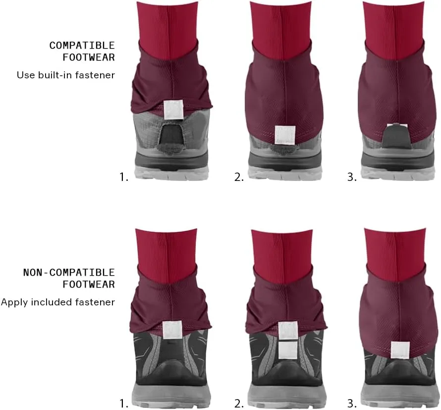 Gravy Style Trail Gaiters for Hiking, Trail Running, Backpacking, Prevent Debris in Shoes, Includes Fastener, Works with Compatible Shoes