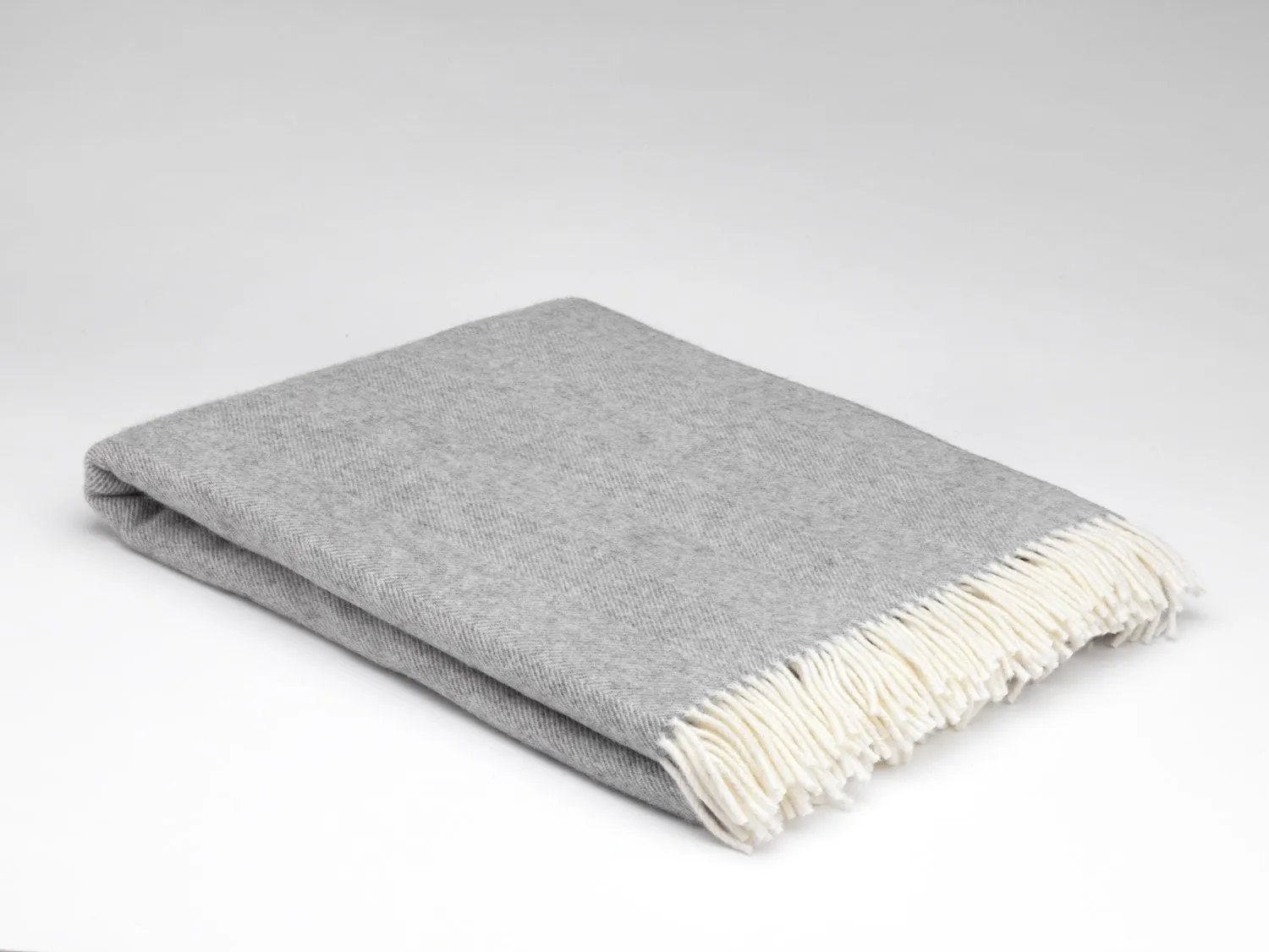 Grey Herringbone Supersoft Throw