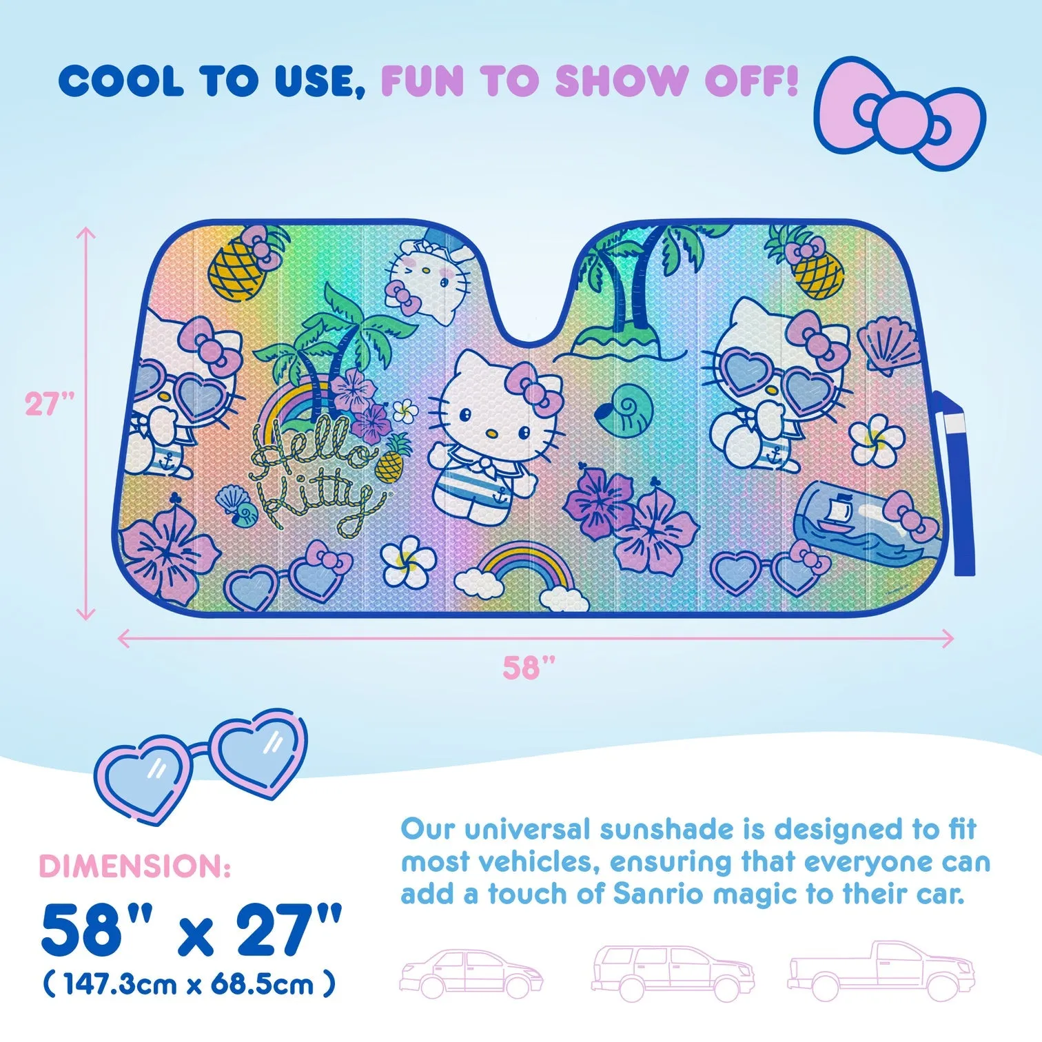 Hello Kitty Car Sun Shade (Summer Sailing)