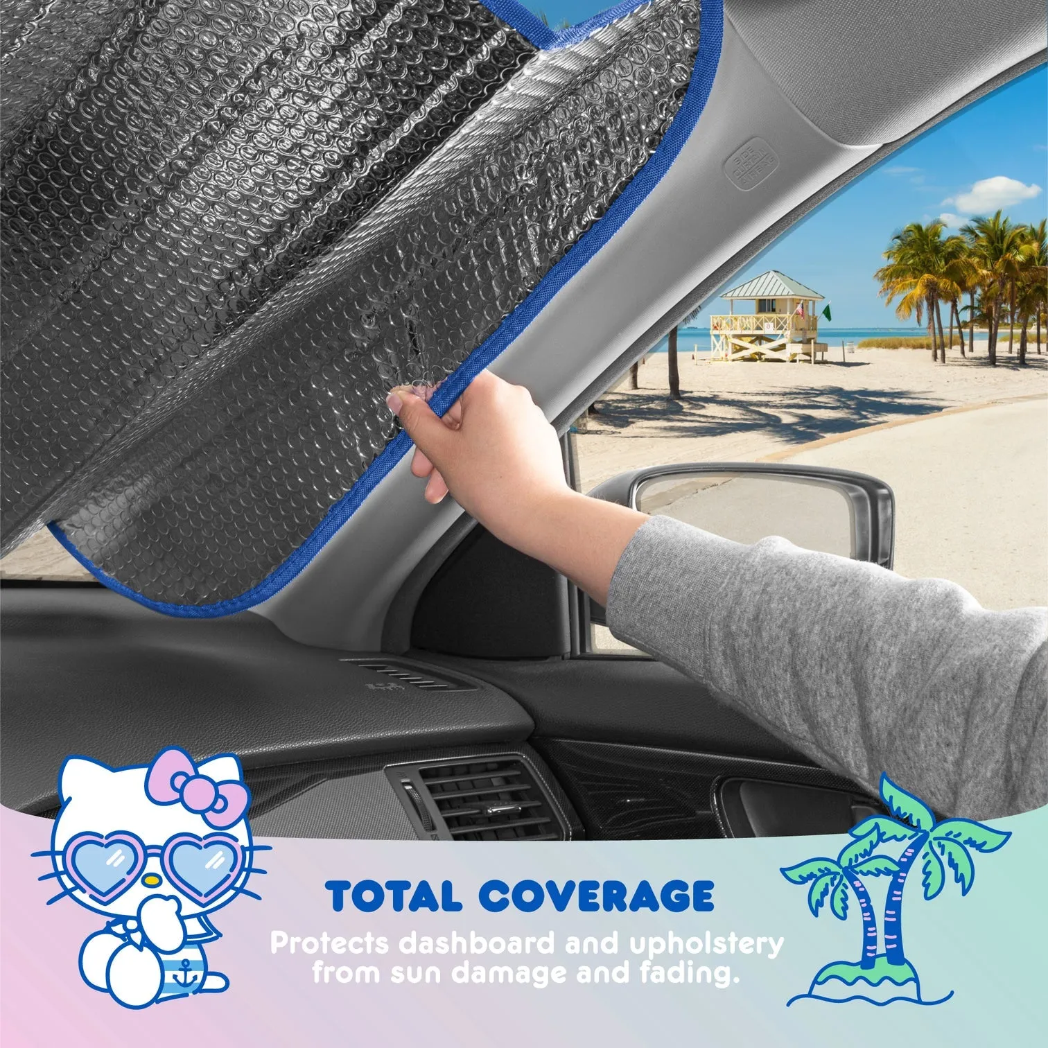 Hello Kitty Car Sun Shade (Summer Sailing)