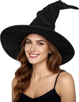 HOMELEX Witch Hat Halloween Adult Black Women's Large Witches Hat Costume Accessories for Party