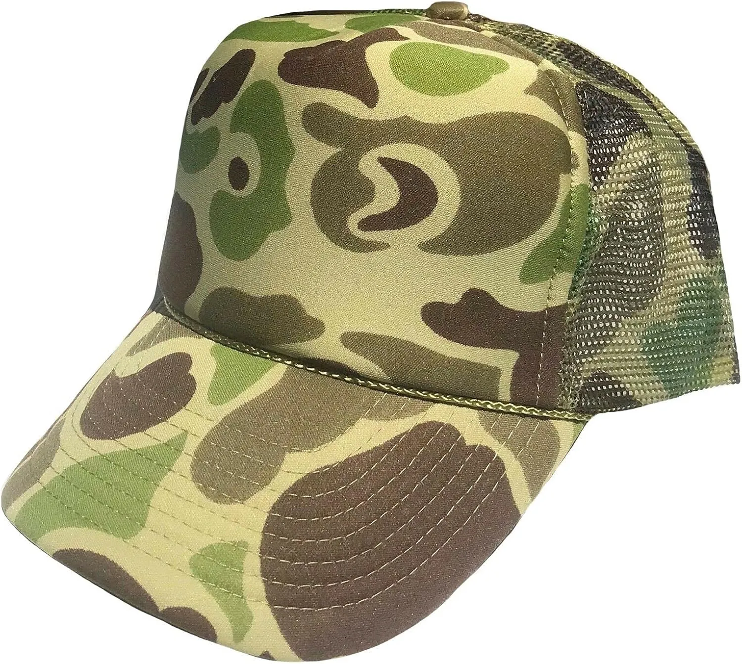 Impecgear Two Tone Camo Hunting Trucker Baseball Foam Mesh Hats Caps for Outdoors Travel
