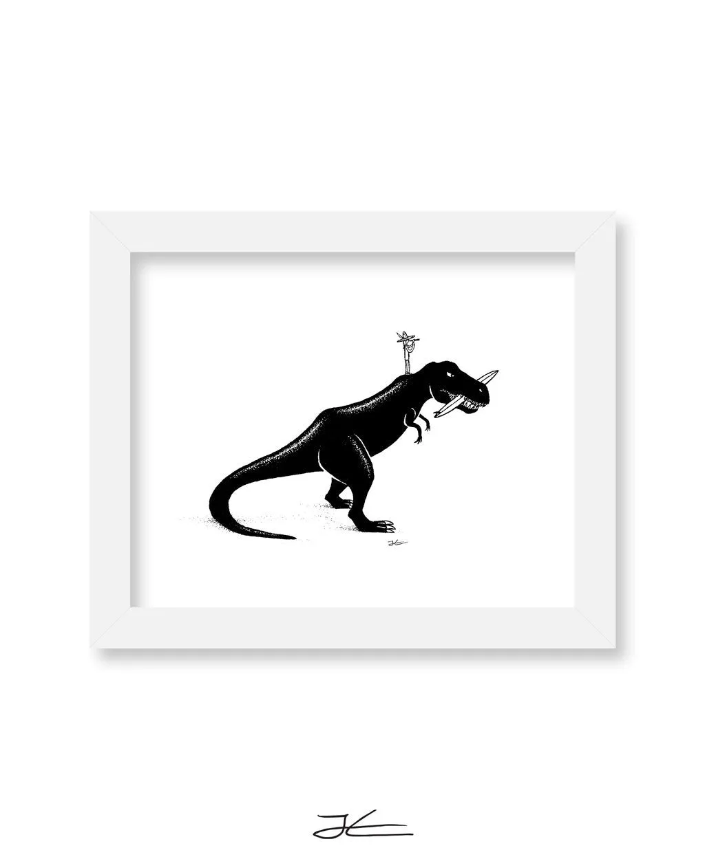 Inktober T-Rex - Print/ Framed Print