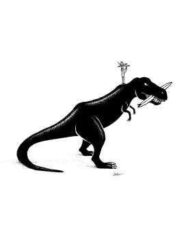 Inktober T-Rex - Print/ Framed Print