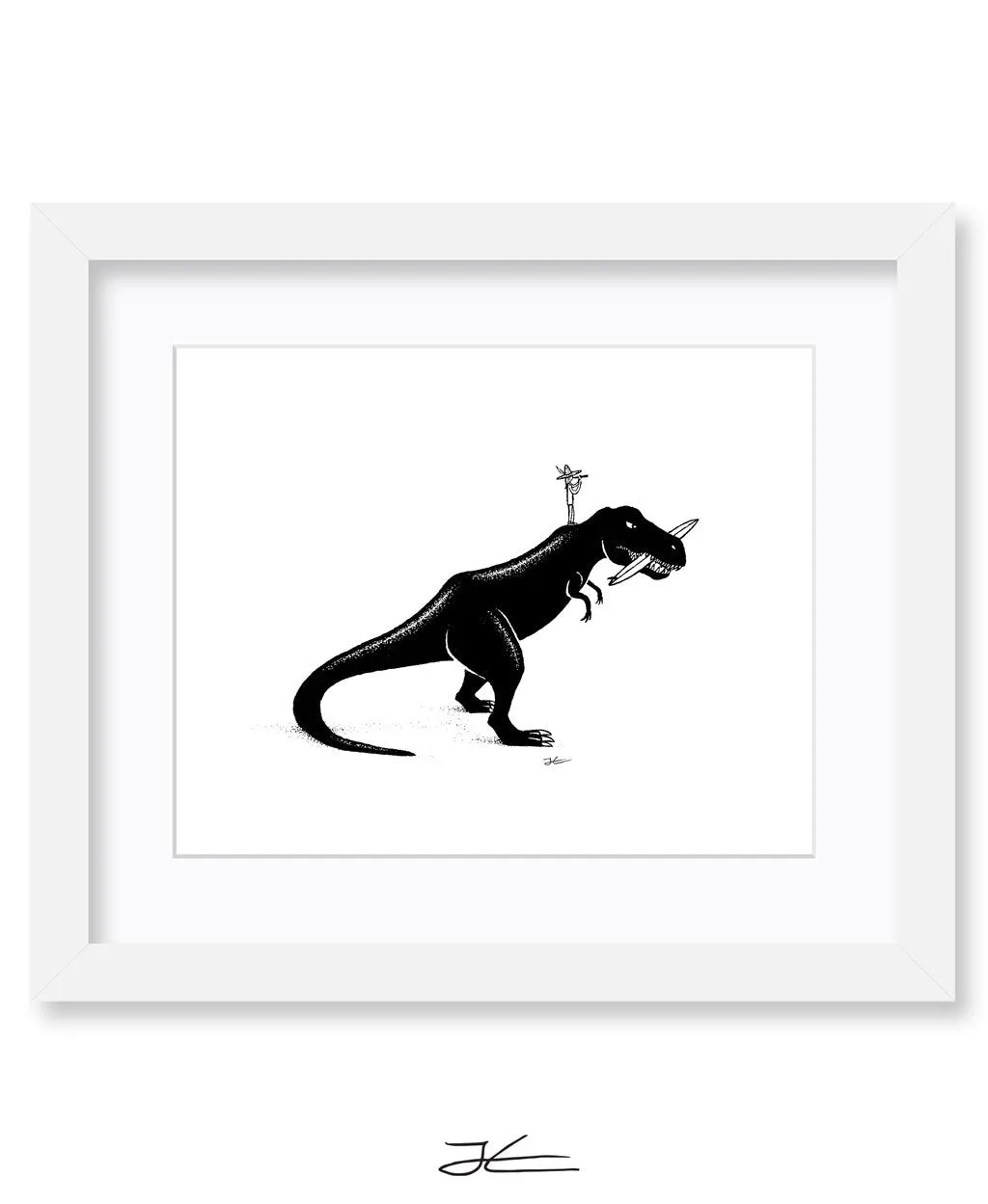 Inktober T-Rex - Print/ Framed Print