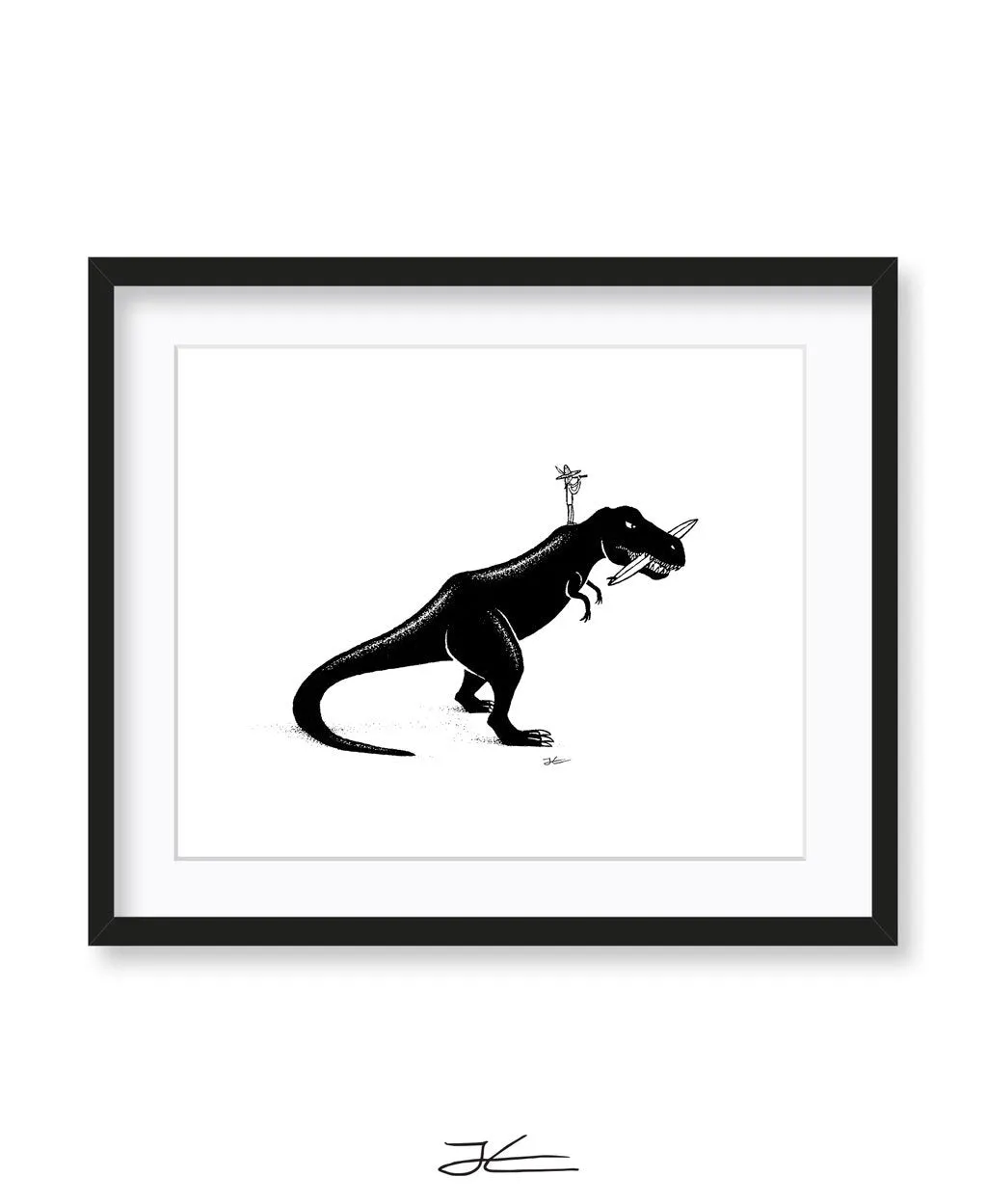 Inktober T-Rex - Print/ Framed Print