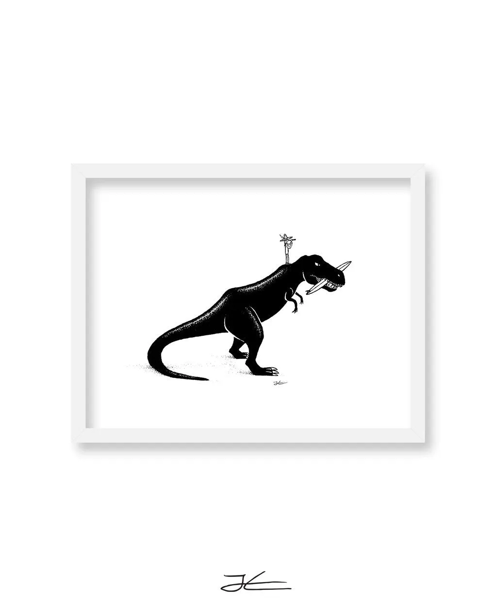 Inktober T-Rex - Print/ Framed Print
