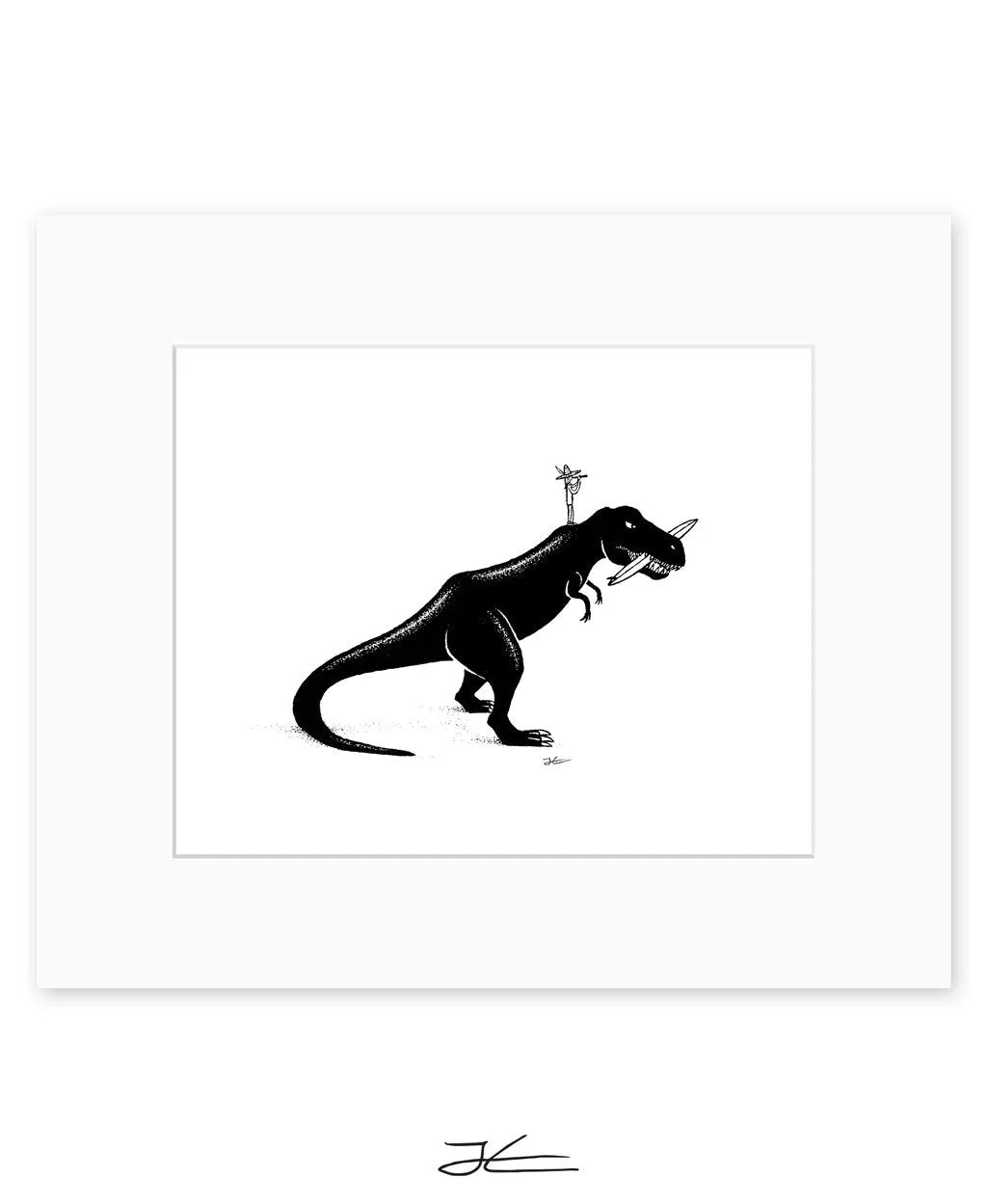 Inktober T-Rex - Print/ Framed Print