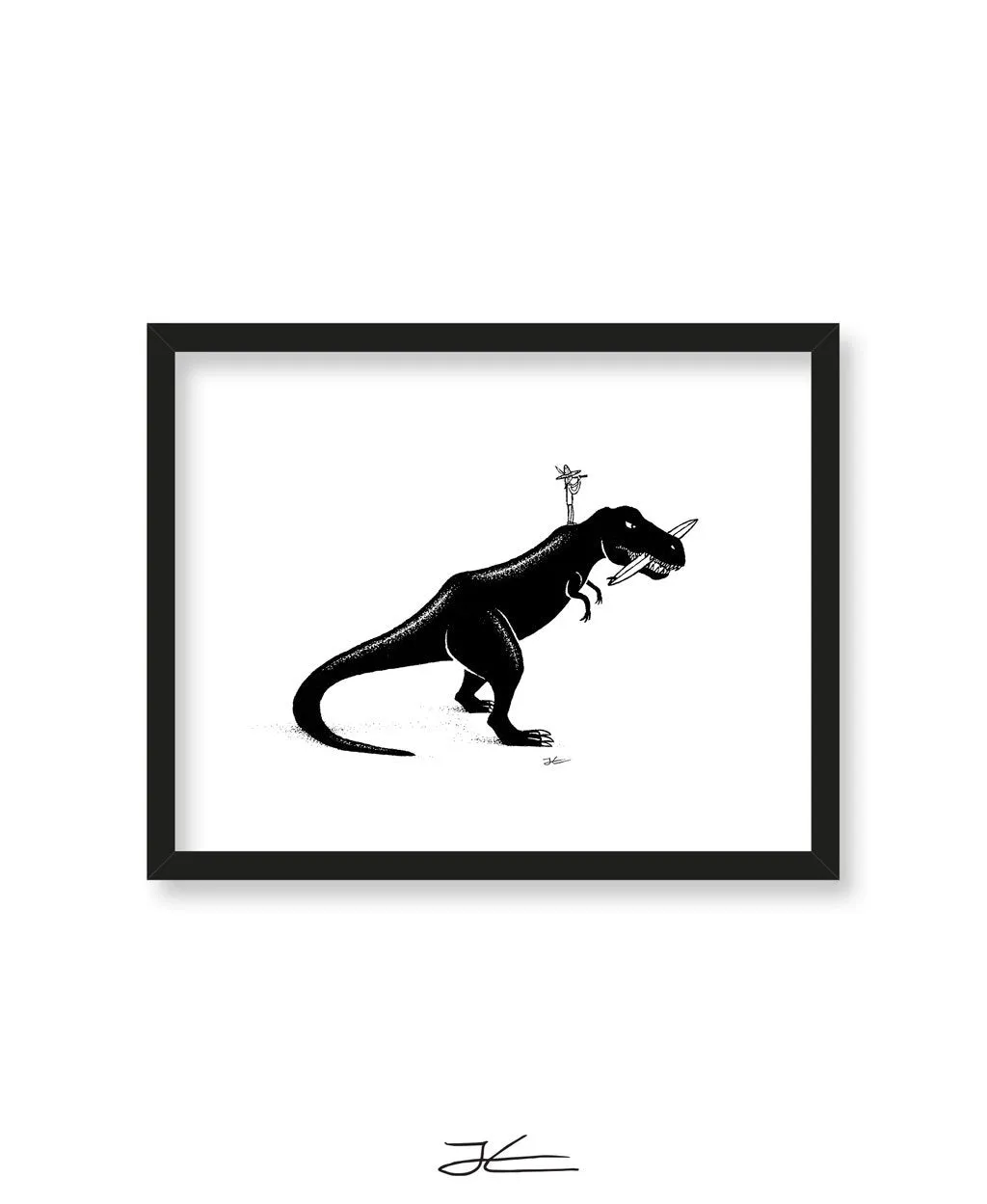 Inktober T-Rex - Print/ Framed Print