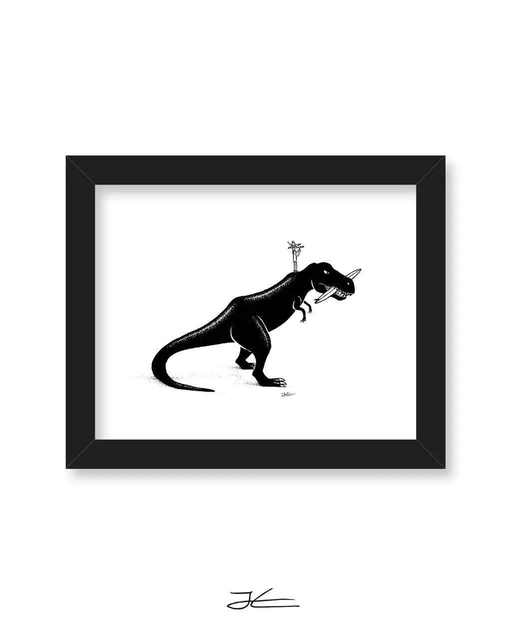 Inktober T-Rex - Print/ Framed Print