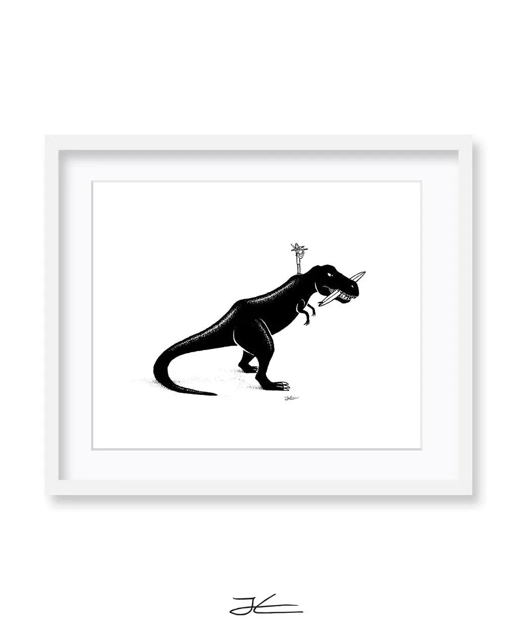 Inktober T-Rex - Print/ Framed Print