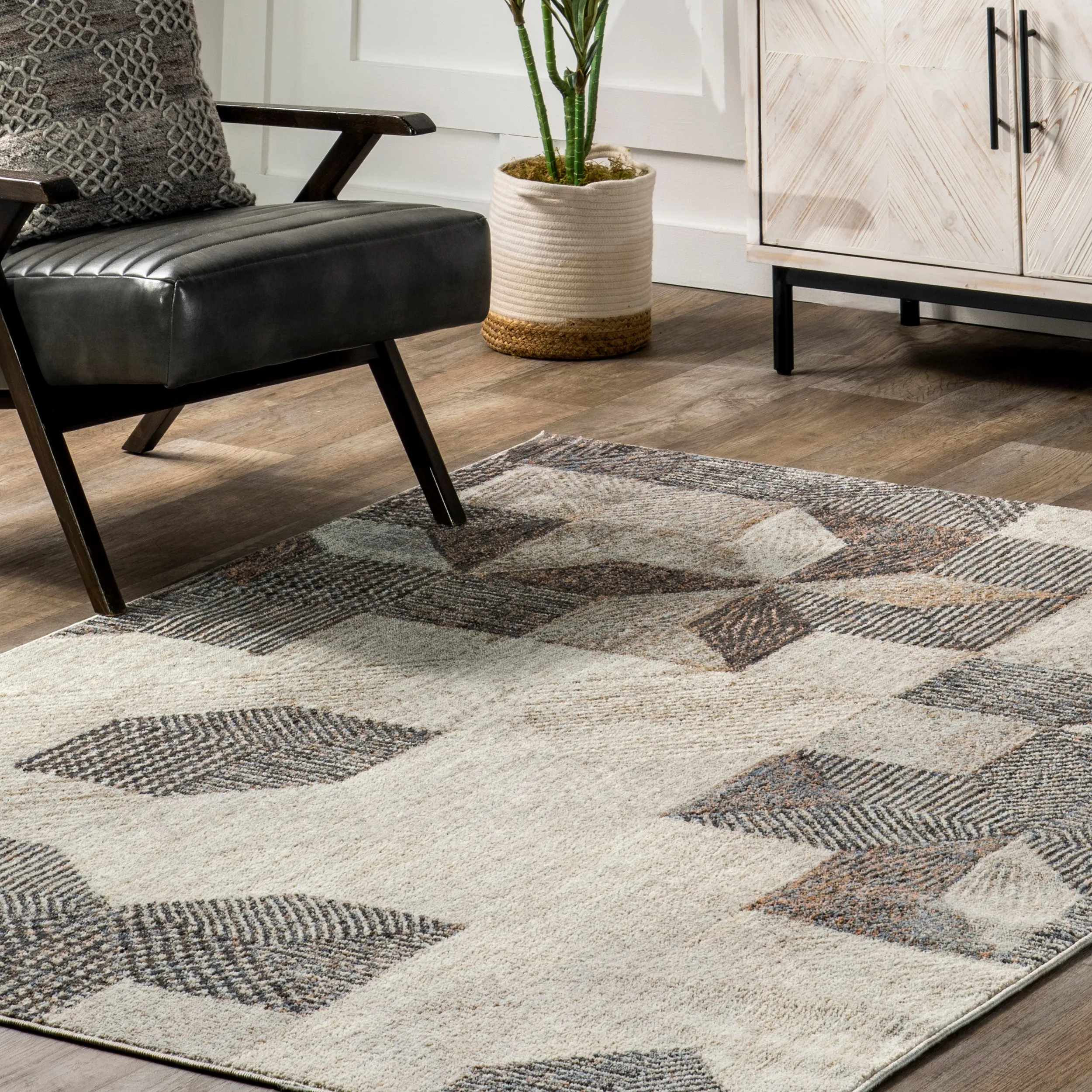 Jamesina Modern Geometric Area Rug