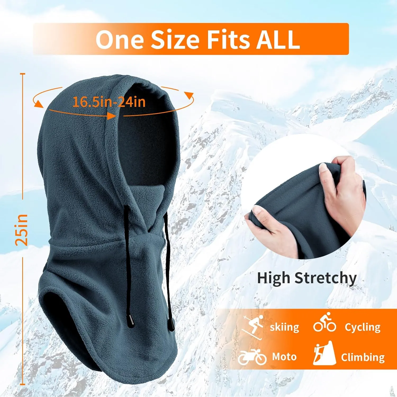 Joyoldelf Ski Mask for Men Women Balaclava Face Mask Full Winter Mask Breathable Sports Mask