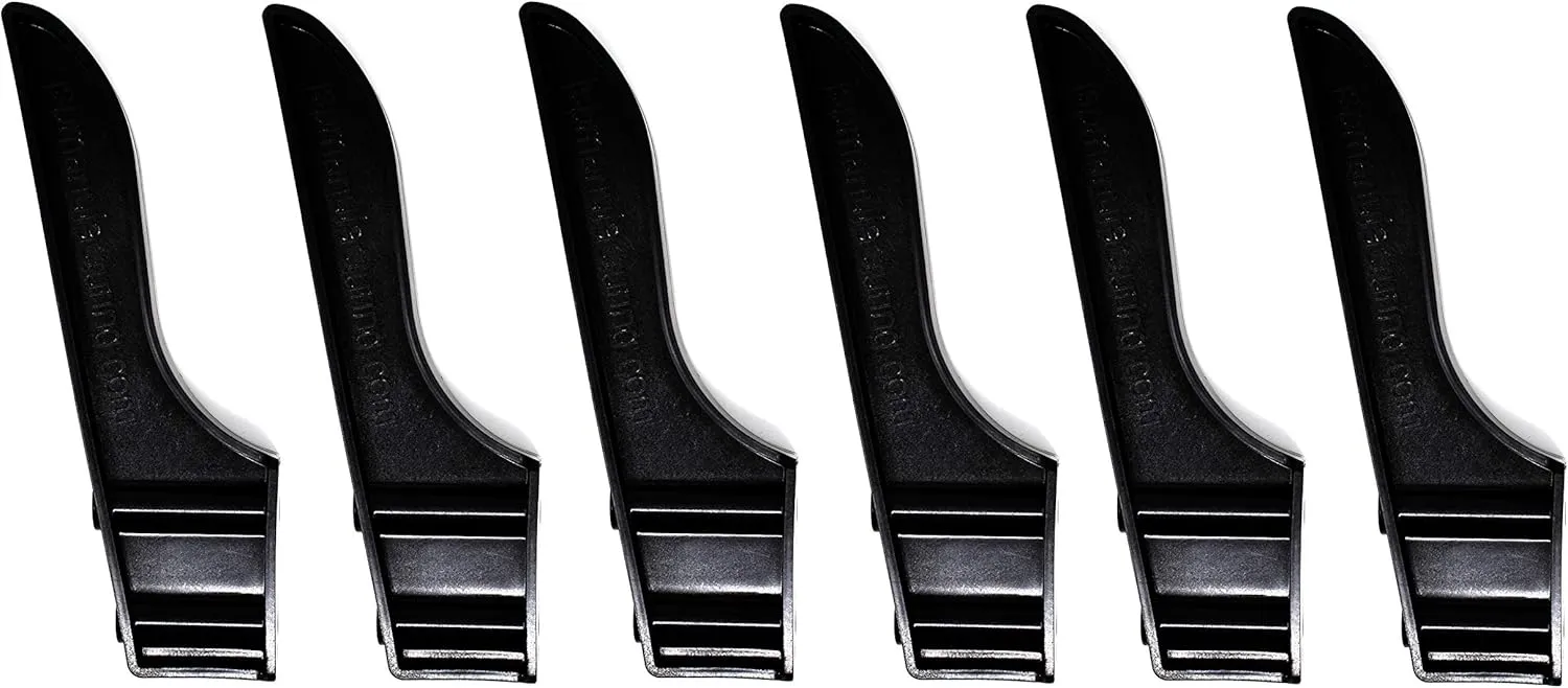 JSP Manufacturing Black or White Dock Piling Line Holder Hook - Store Your Dock Lines/Ropes (6, Black)