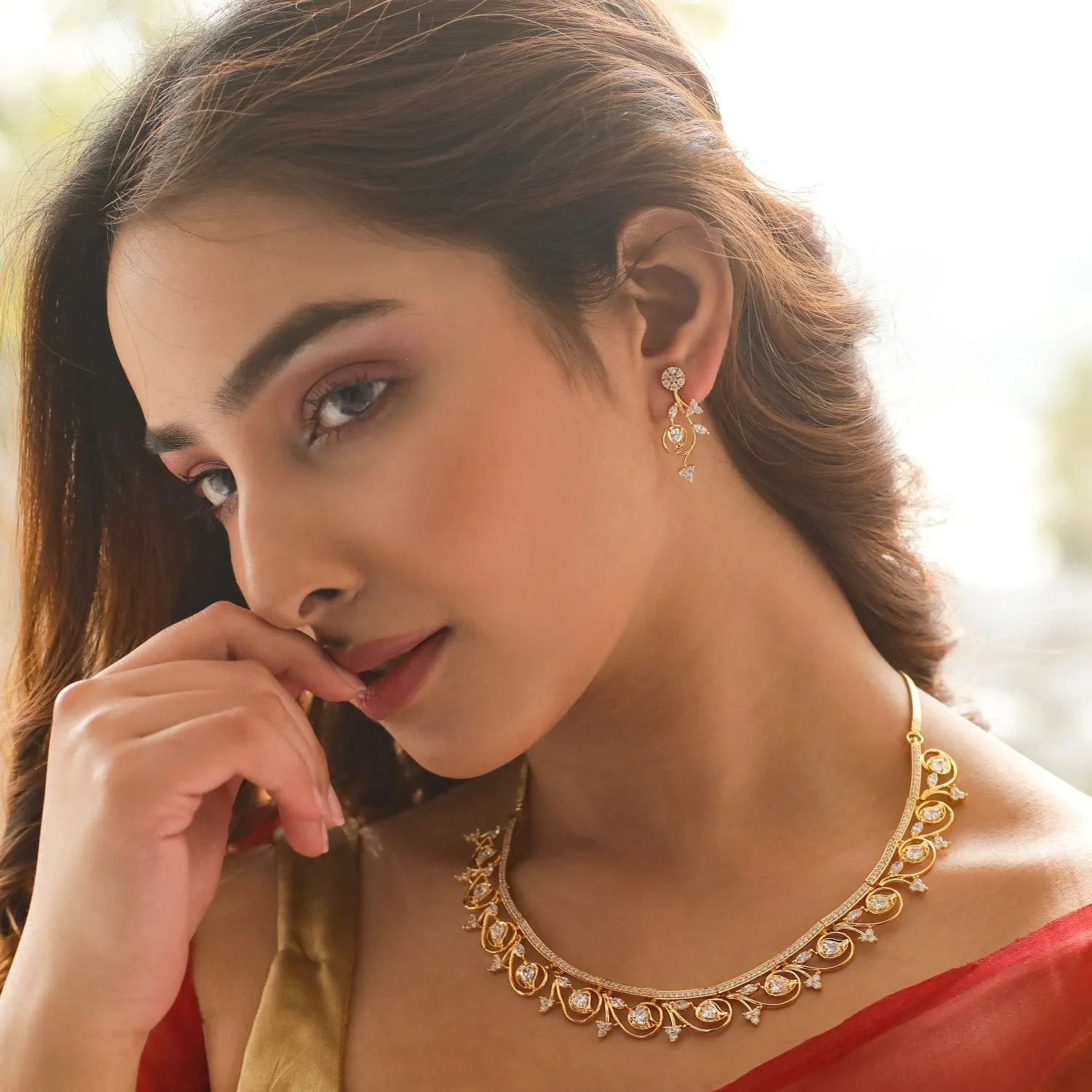 Kalini Nakshatra CZ Necklace Set