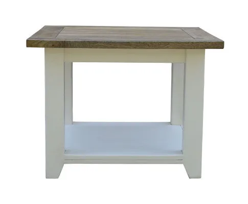 Lavasa Side Sofa End Lamp Table 60cm Solid Mango Wood Modern Farmhouse Furniture