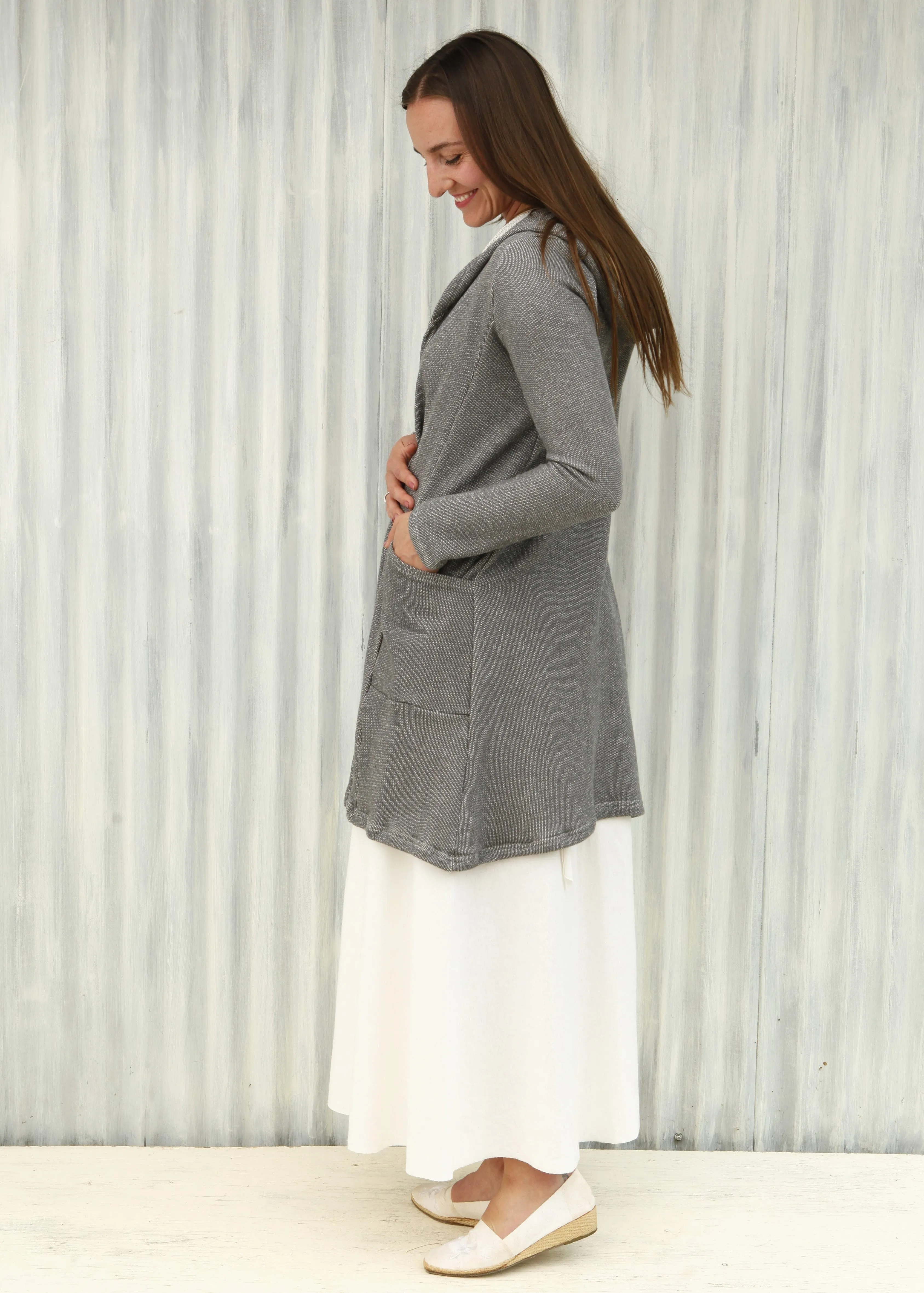 Light Gray Alexandra Duster