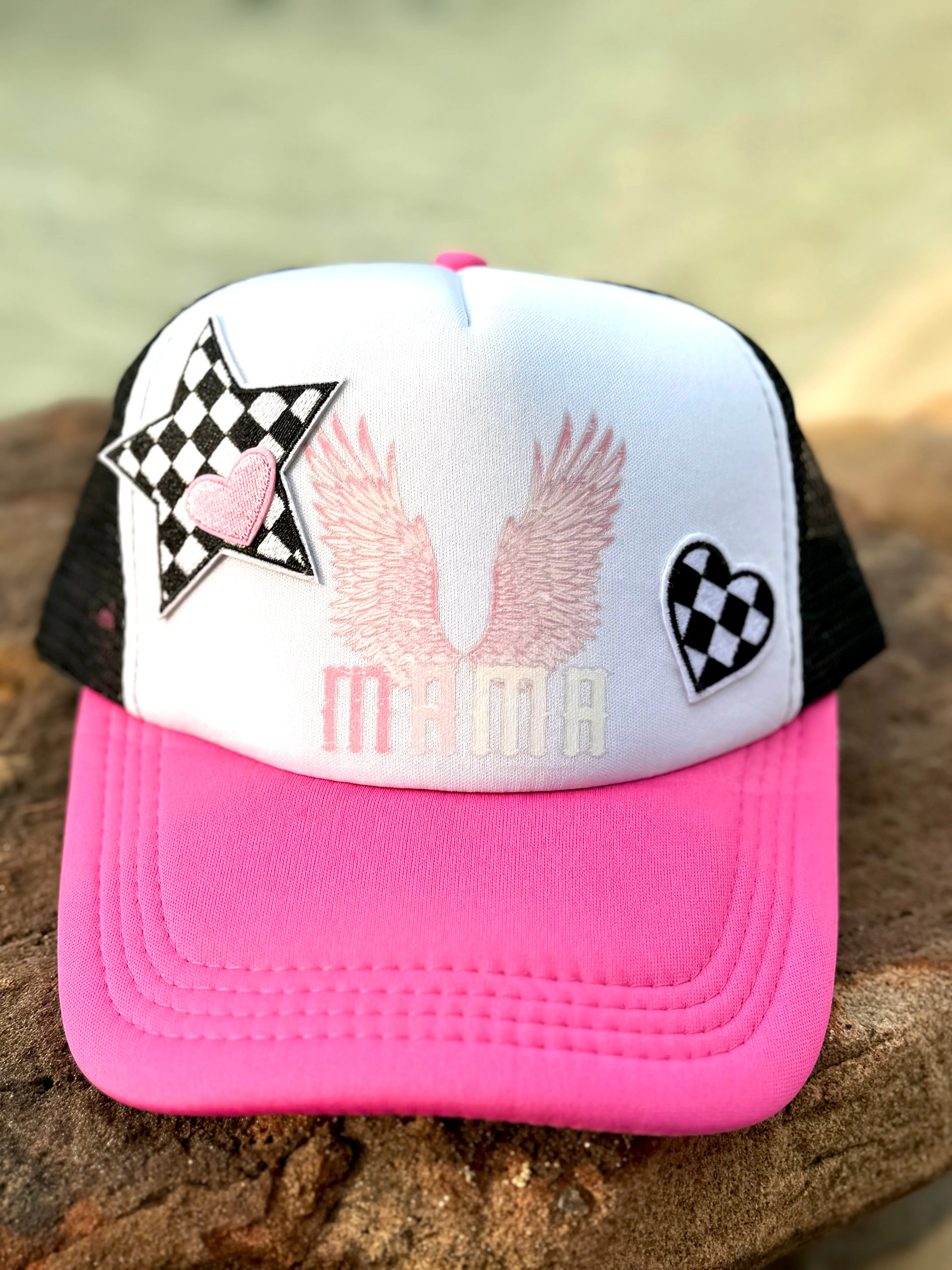 Mama is an Angel Trucker Hat