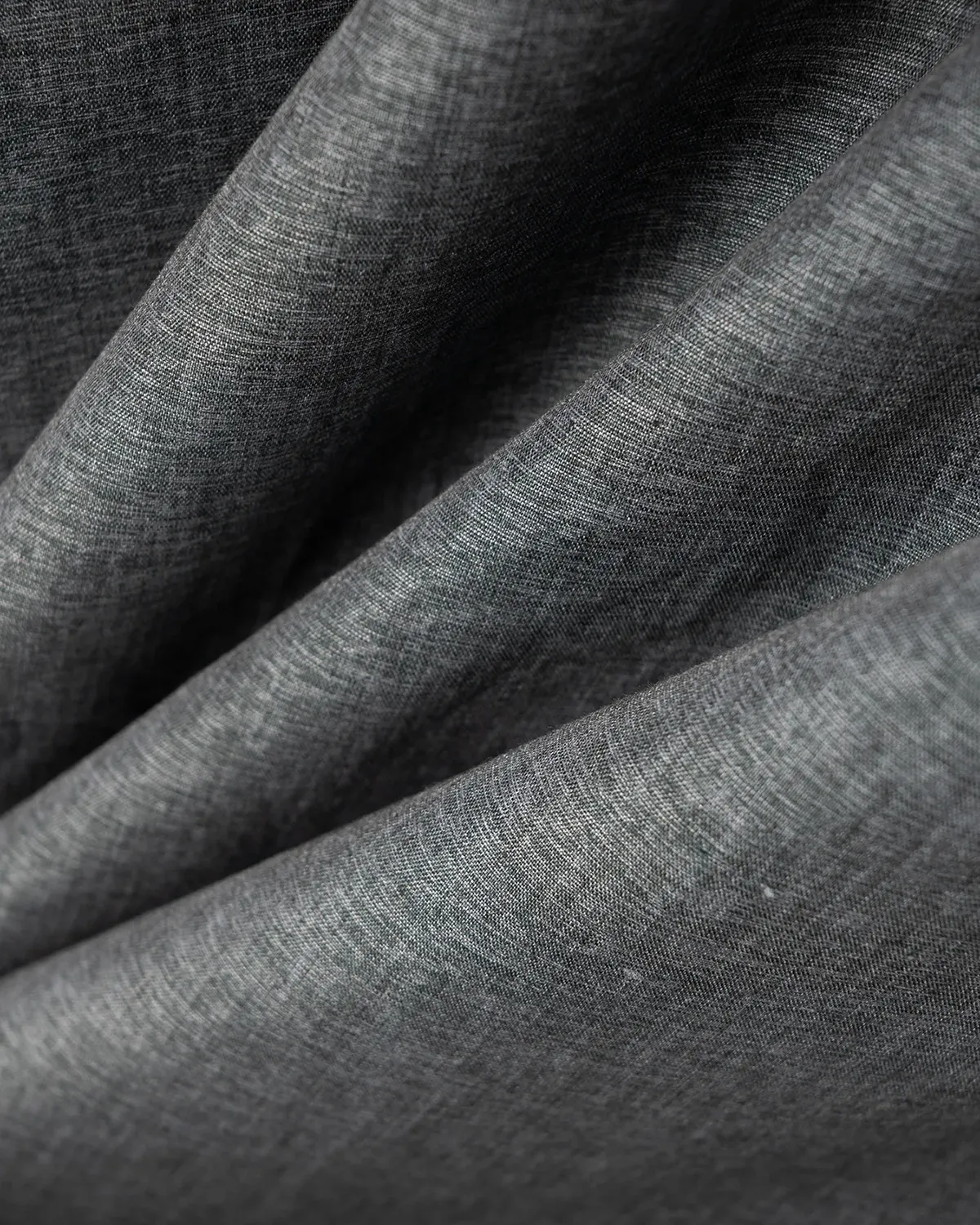 Men Grey Rayon and Linen Short Sleeve Shirt