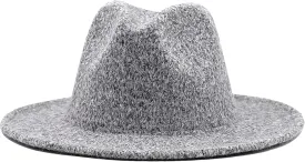 Men Wide Brim Wool Fedora Hat Classic Cowboy Hat Wedding Church Jazz Hats for Women