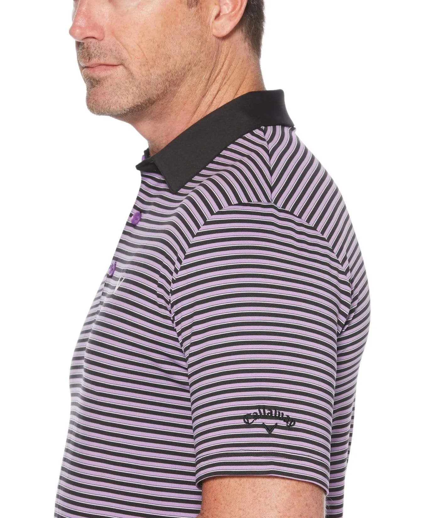 Mens 3-Color Stripe Polo