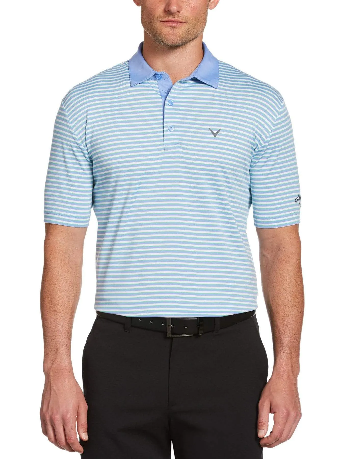 Mens 3-Color Stripe Polo
