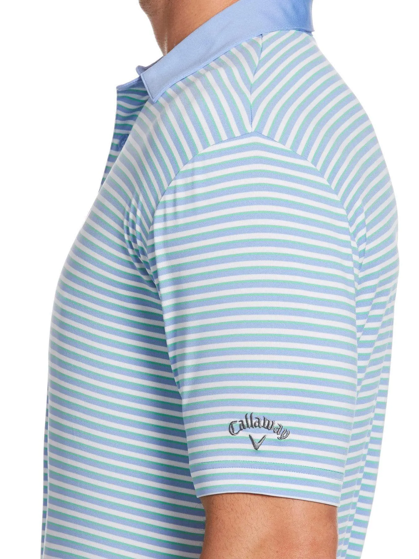 Mens 3-Color Stripe Polo
