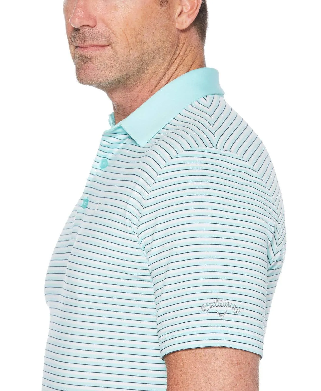 Mens 3-Color Stripe Polo