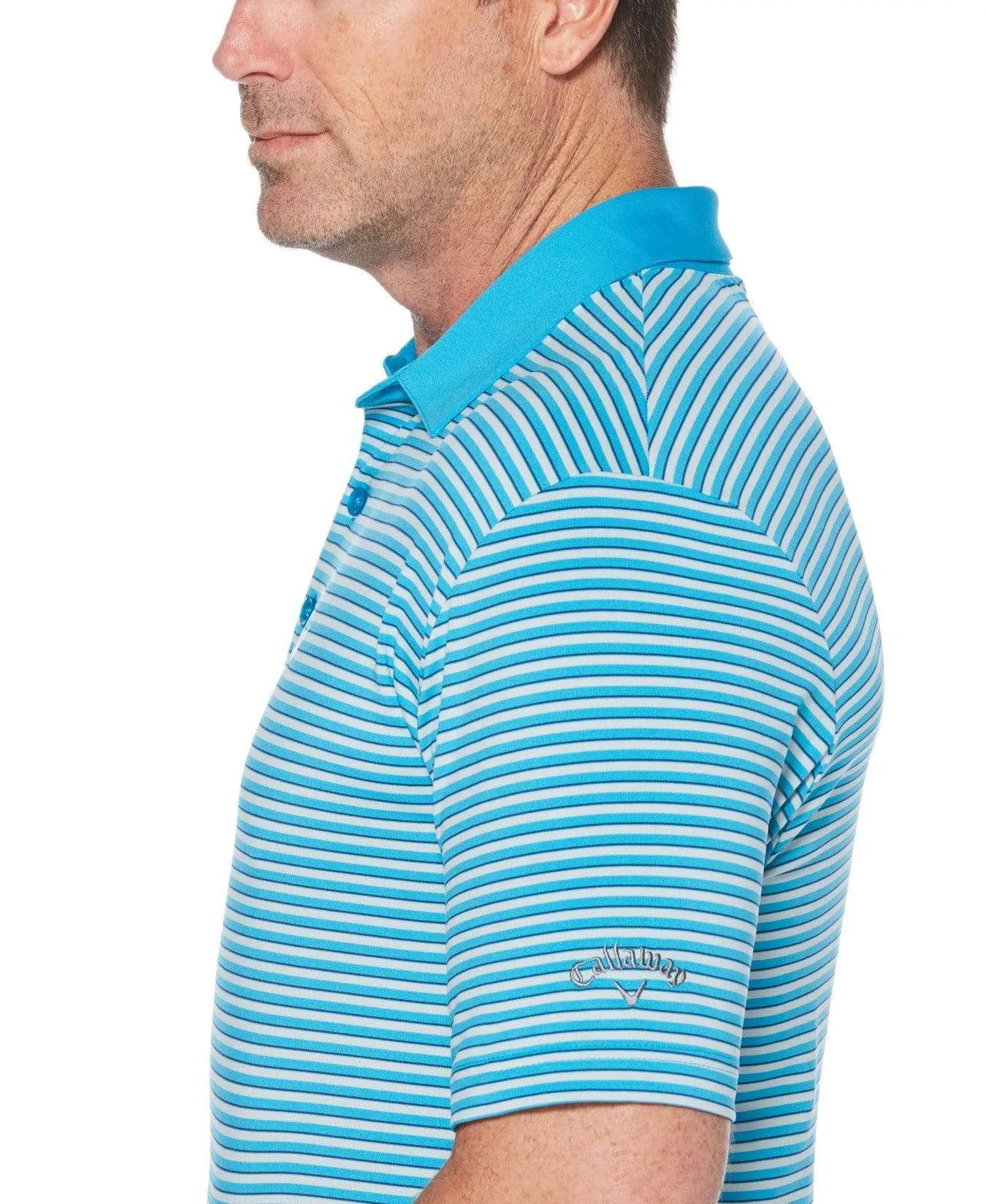 Mens 3-Color Stripe Polo