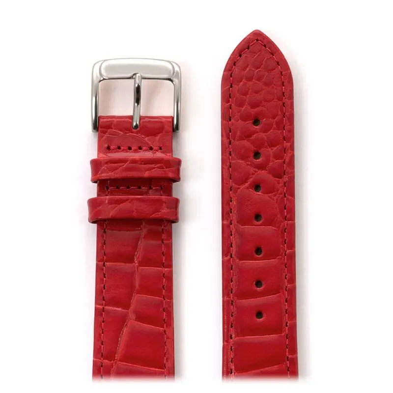 Men's Leather Watchband with Alligator Grain