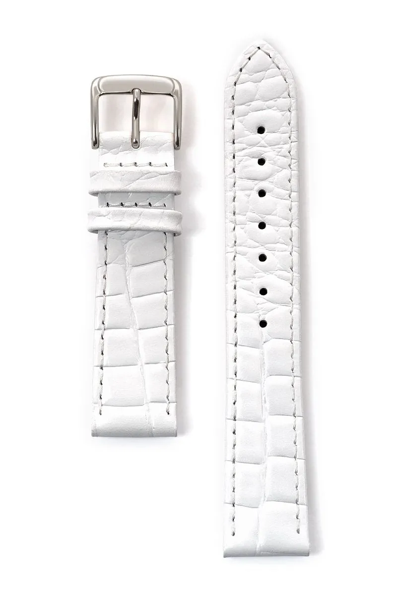 Men's Leather Watchband with Alligator Grain