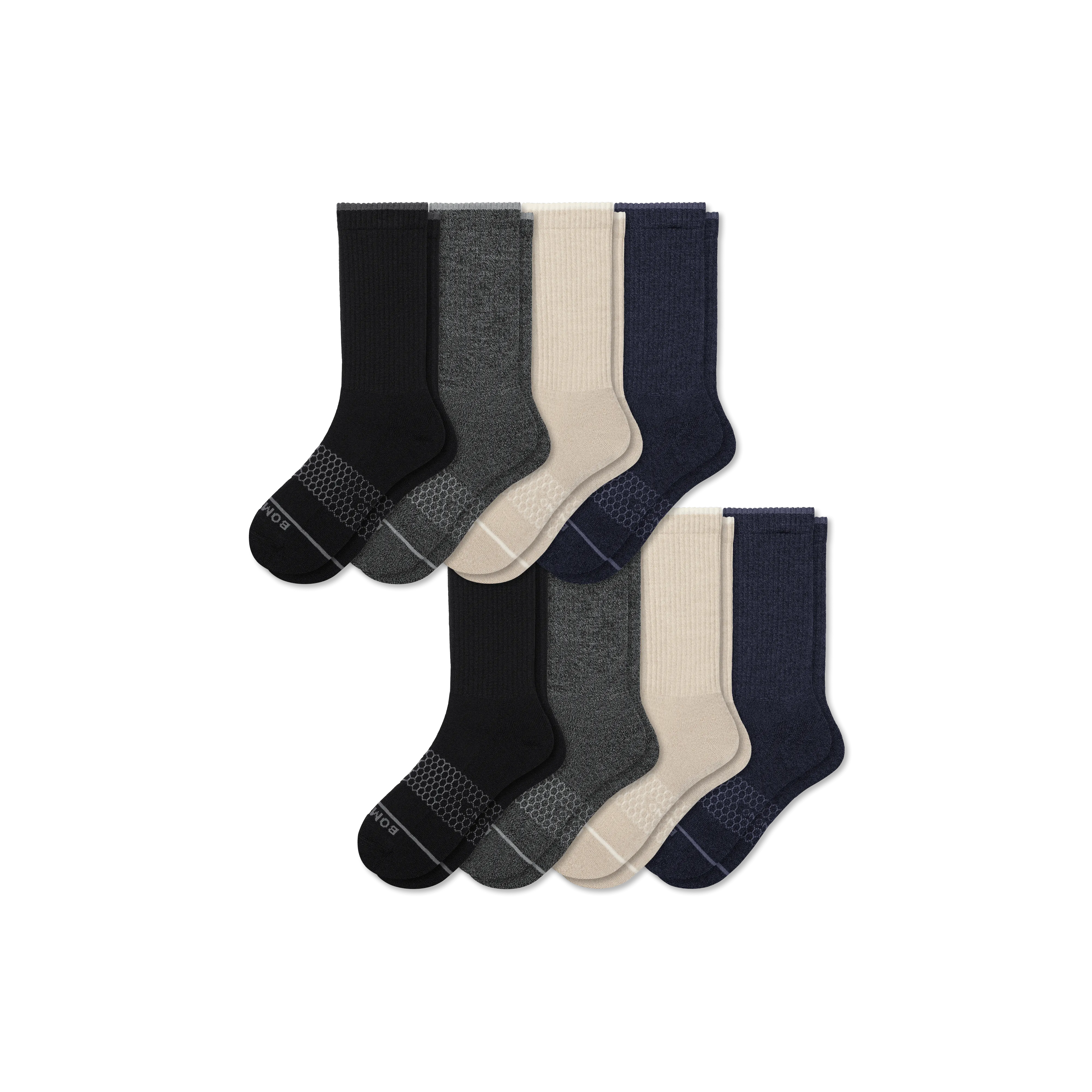 Men's Merino Wool Blend Calf Sock 8-Pack